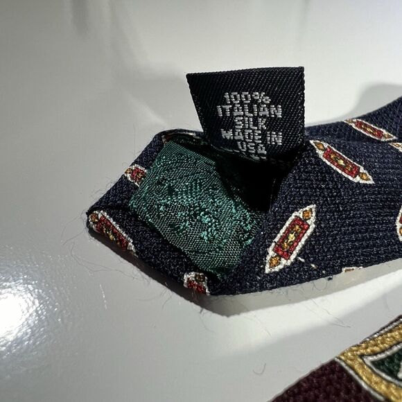 Tommy Hilfiger Lot Of 2 Dual Tone Ties Paisley And Stripe - Picture 4 of 8